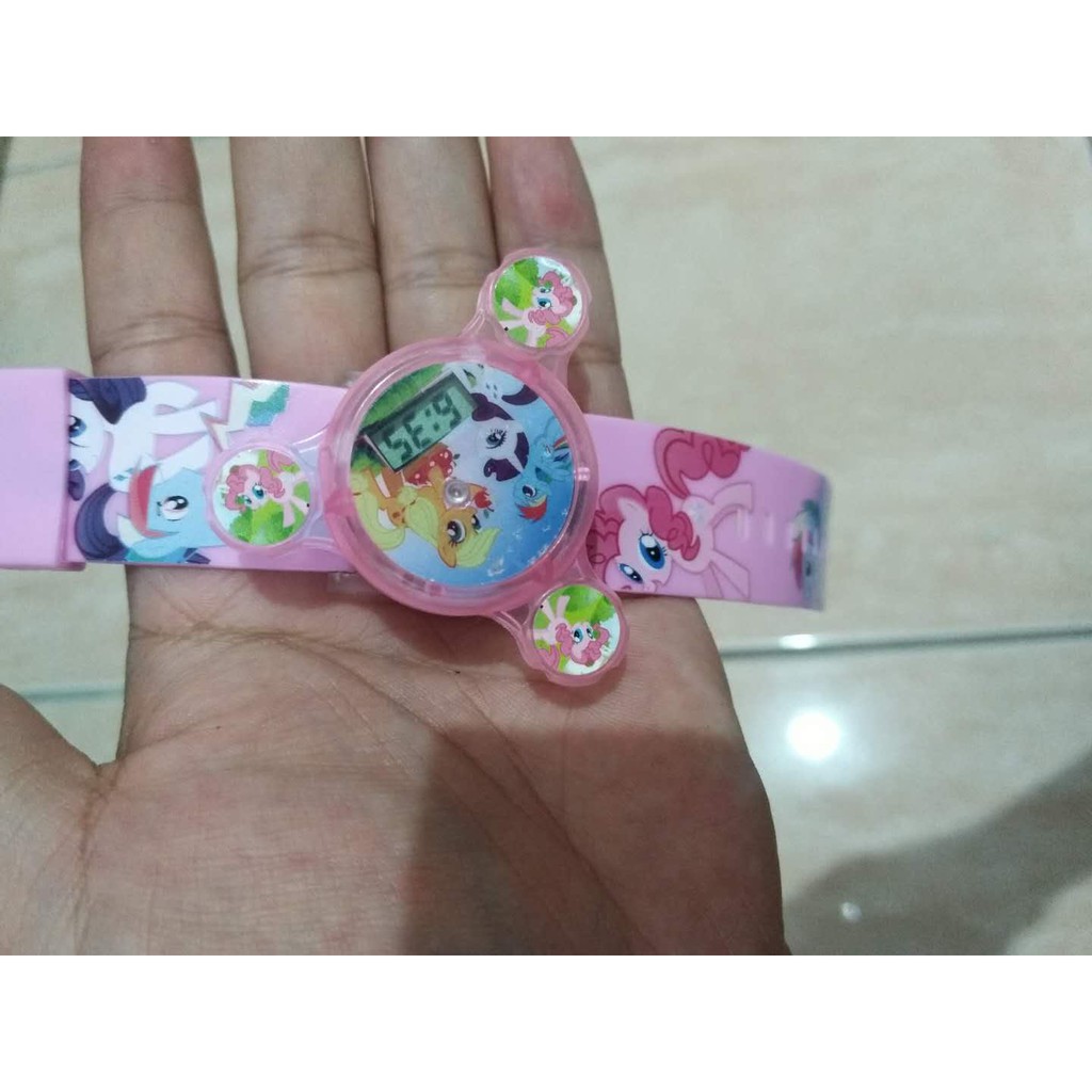 jam tangan anak karakter karton model spinner