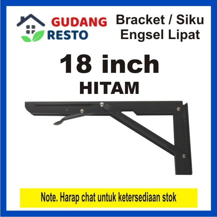 18&quot; inch Bracket Lipat / Siku / Engsel FOLDING Rak / Meja / DInding