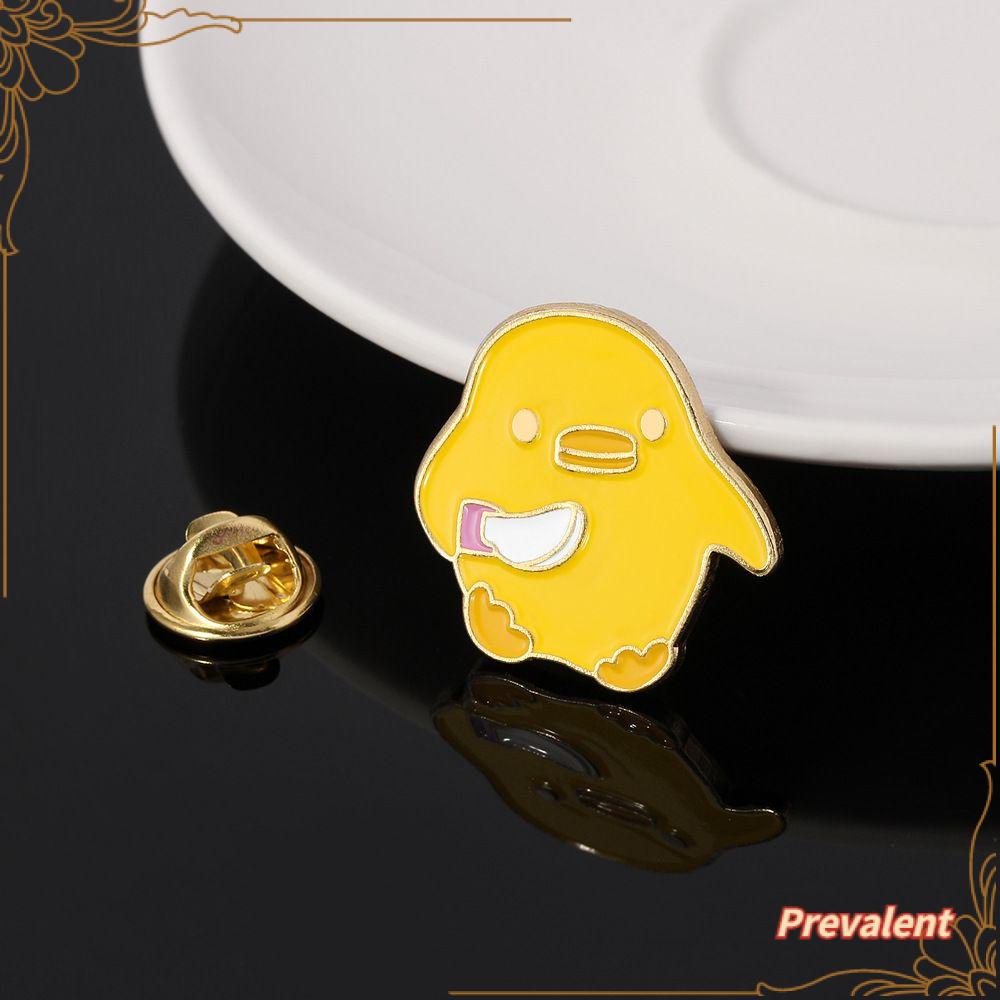 Bros Pin Enamel Bentuk Bebek Kuning Bahan Metal Untuk Aksesoris Tas Ransel