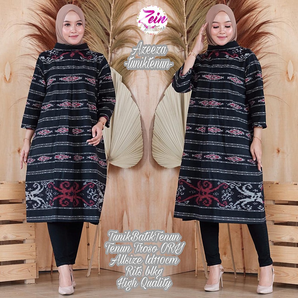 Azeeza Tunik  Tenun Tunik  Batik  Solo  Fashion Wanita Atasan 