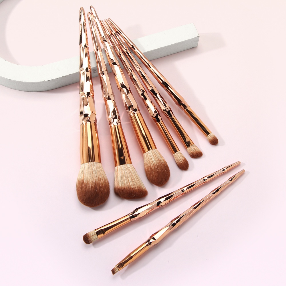 MAGEFY51039 8Pcs/Set Brush Kit Kuas Makeup Berlian Bulu Nilon Alat Make Up Brush Lembut Kosmetik Aksesoris Original Eyes