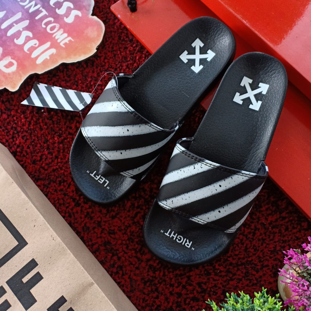 SANDAL PRIA SANDAL VANS_SLIDE ON OFF-WHITE LOGO PREMIUM INCLUDE PAPER BAG