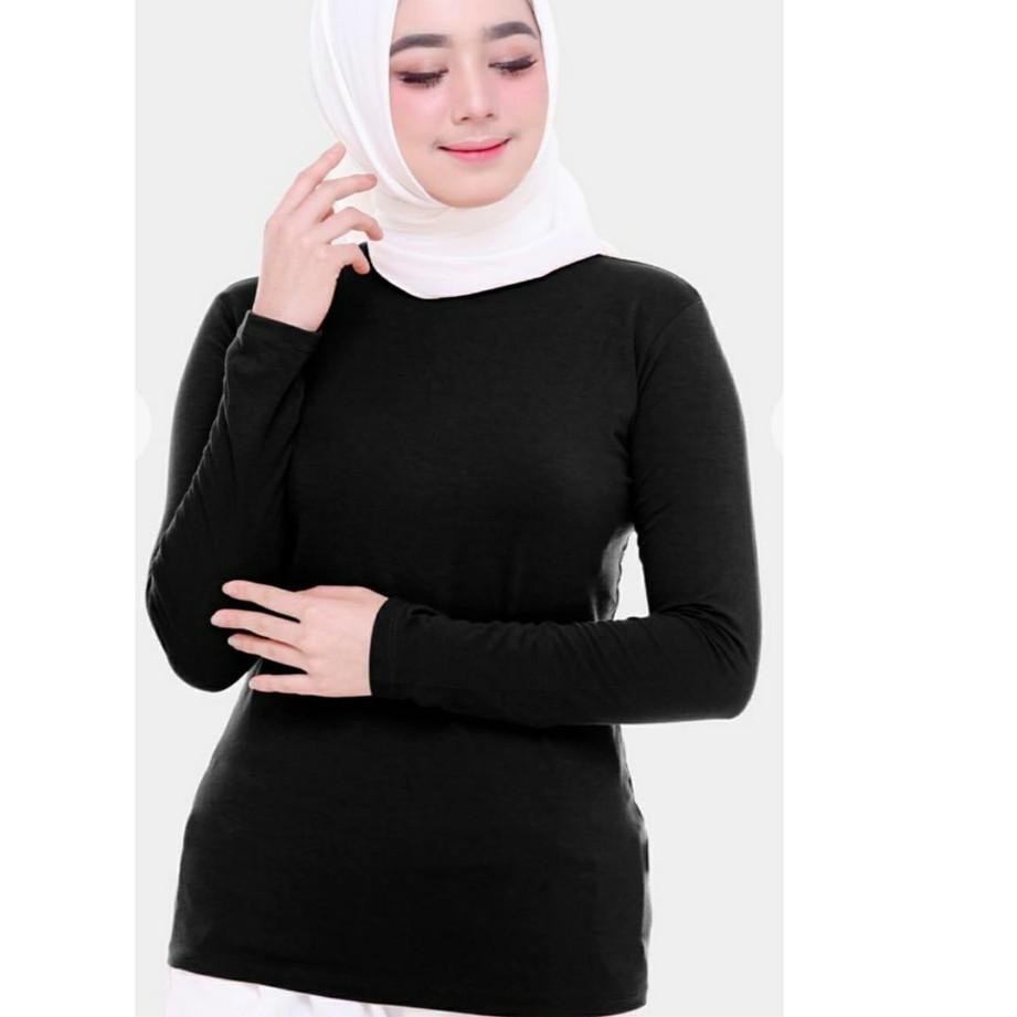 Manset Wanita / Manset Hijab / Manset Kaos / Dalaman Kaos / /MANSET BADAN POLOS / LENGAN PANJANG