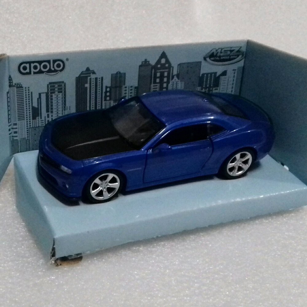 Langsung Order Diecast Mobil Chevrolet Camaro SS Apolo MSZ Biru Berkualitas