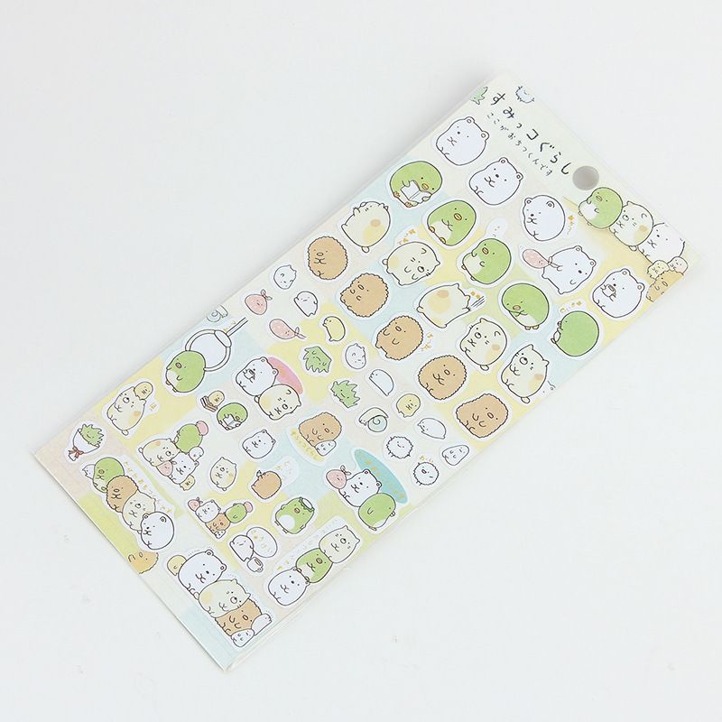 

BAYAHXX 1Lembar Tag dekorasi diary stiker hewan kartun lucu untuk persediaan alat tulis