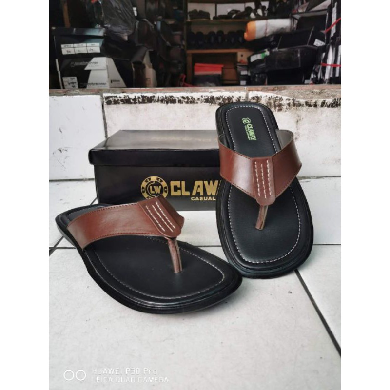 Sandal Kulit Pria Claway 03 Big Size 44-46 ( Produksi Sendiri )