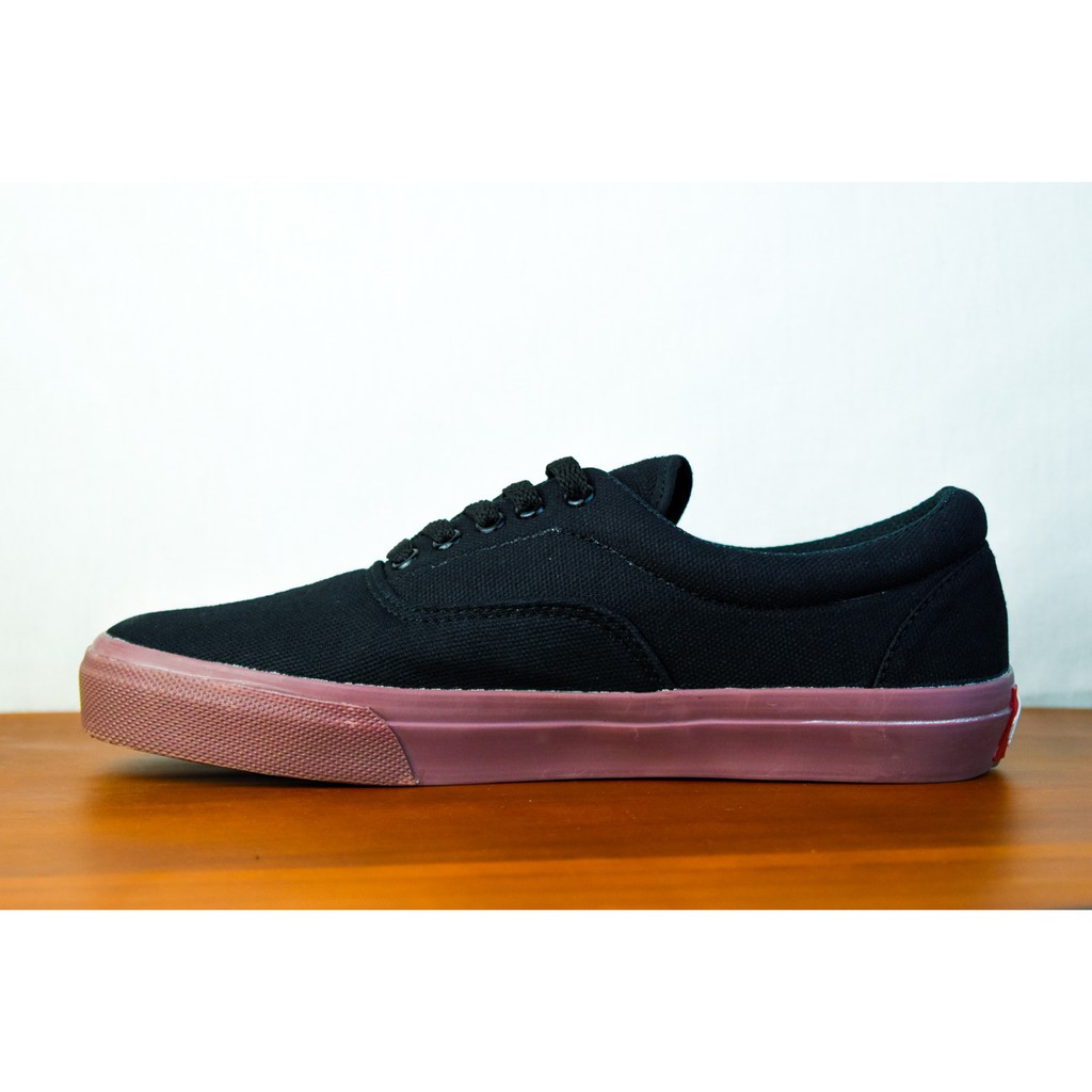 SEPATU VANS AUTHENTIC FULL BLACK HITAM POLOS WHITE PUTIH OLDSKOOL ERA ICC IFC DT