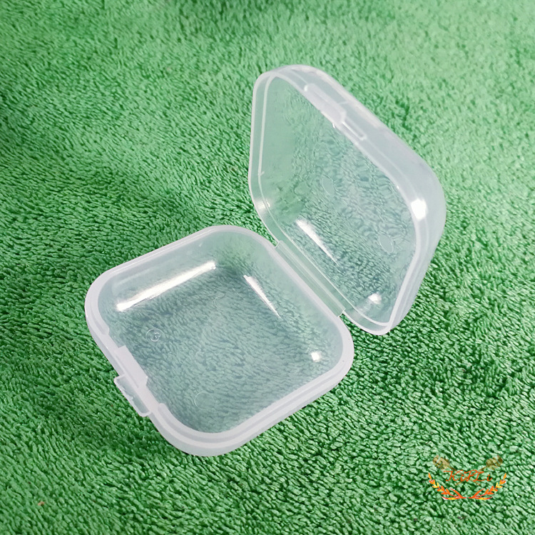 1pc,Kotak Plastik Mini,Portable Bentuk Kotak,Transparan,Untuk Perhiasan / Pil / Anting