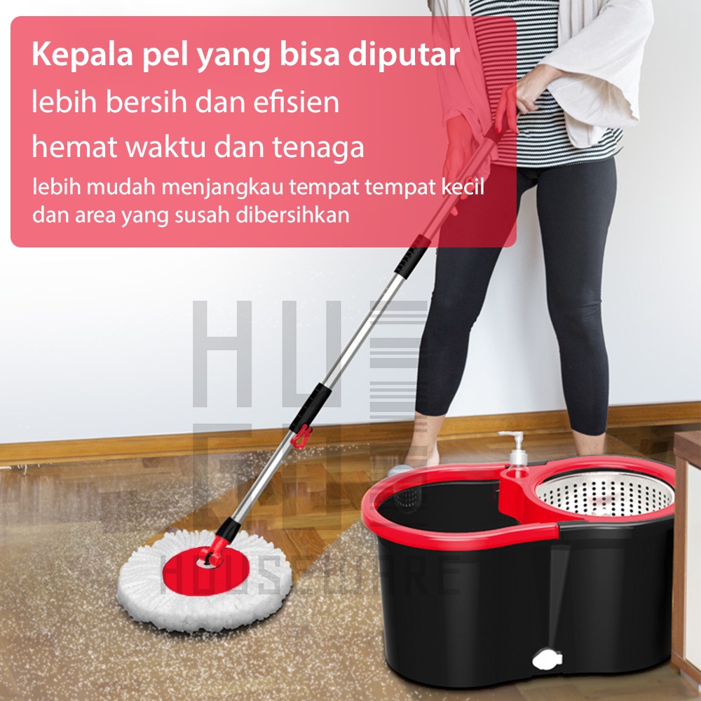 Alat Pel Lantai Praktis Ultra Mop Spin Alat Pembersih Lantai