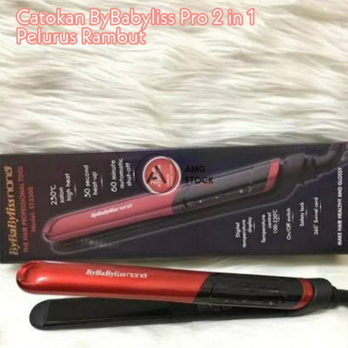 Catokan Rambut BABYLISS HAIR STRAIGHTNER PRO 2 IN 1 CURLY & PELURUS Catok Pelurus Rambut Terbaru Ter