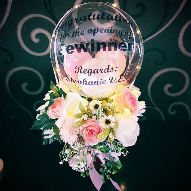 Buket bunga hadiah valentine bloombox artificial balon kado hadiah gift unik cantik