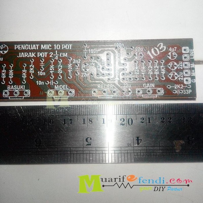 TERBARU PCB MIXER PENGUAT MIC 10 POTENSIO TERLARIS