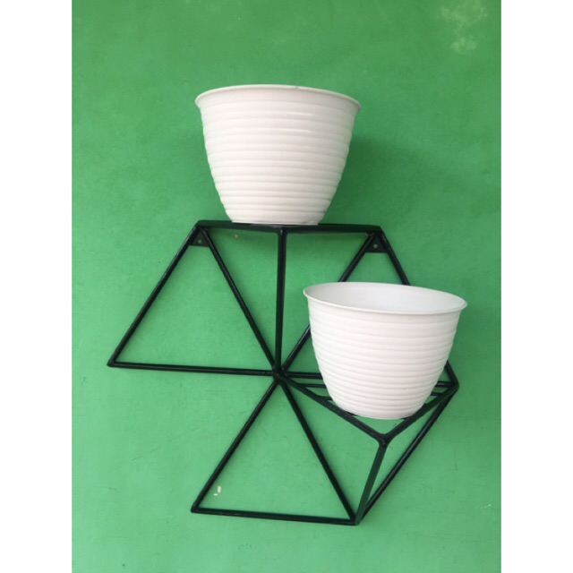 Standing Wall Geometric Hexagon  Rak  Pot Tanaman Pot 