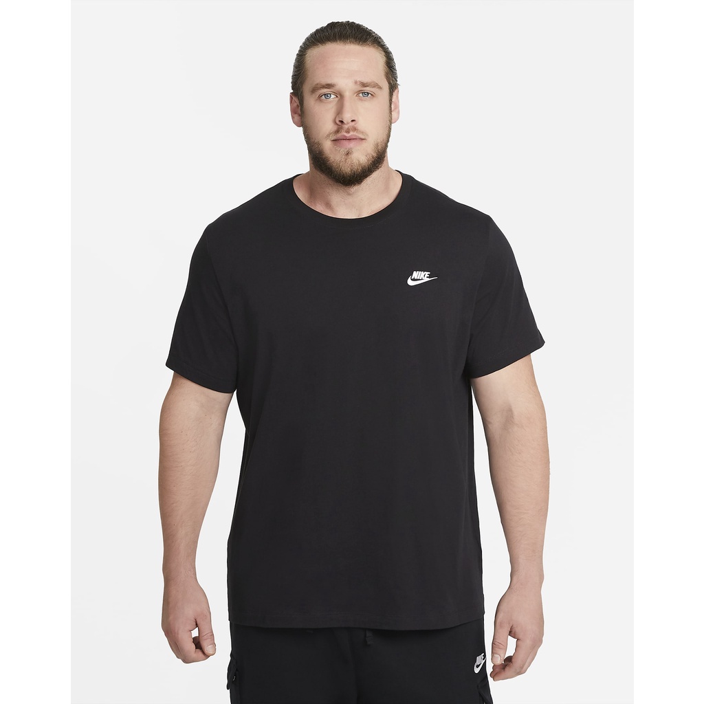 Baju Pria Nike Sportswear Club Hitam Putih