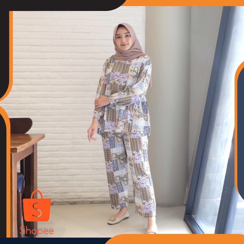 Murah ARYANA Daily set pajamas / piyama set rayon Keren