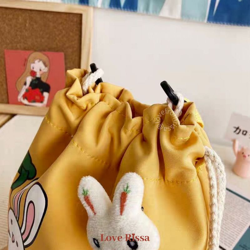 Tas Japanese Mini Bucket Bag Bunny Sling Bag Kecil Tas Anak Anak Tas Bucket Dewasa Tas Selempang Wanita Love Rissa