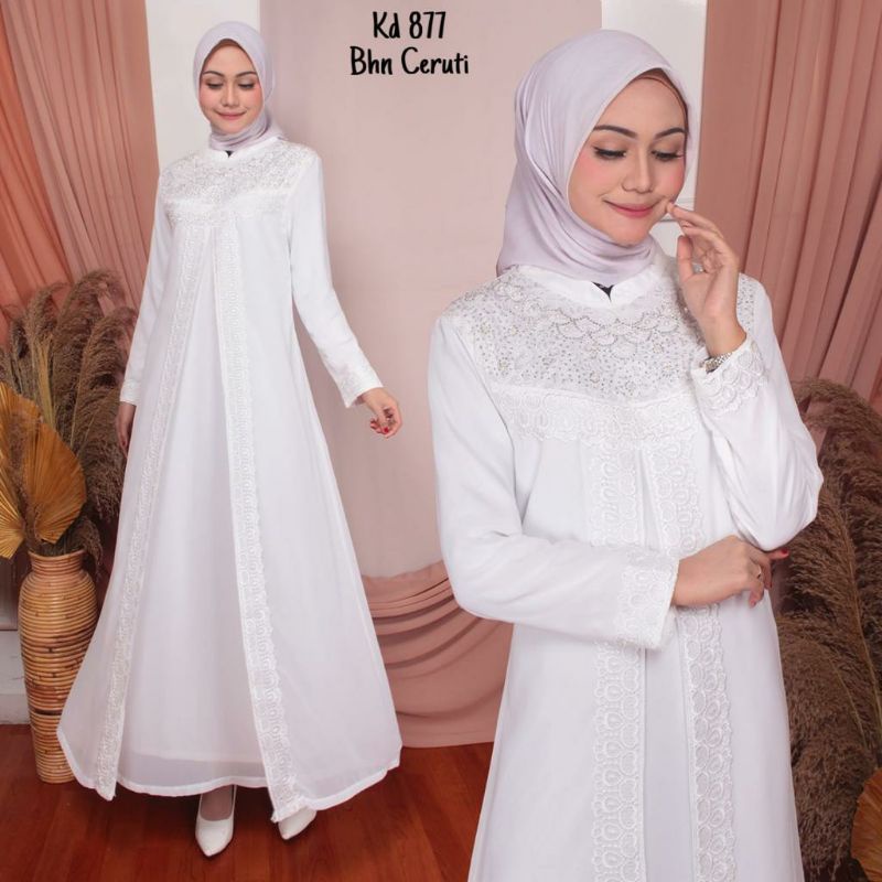 BAJU GAMIS PUTIH MEWAH