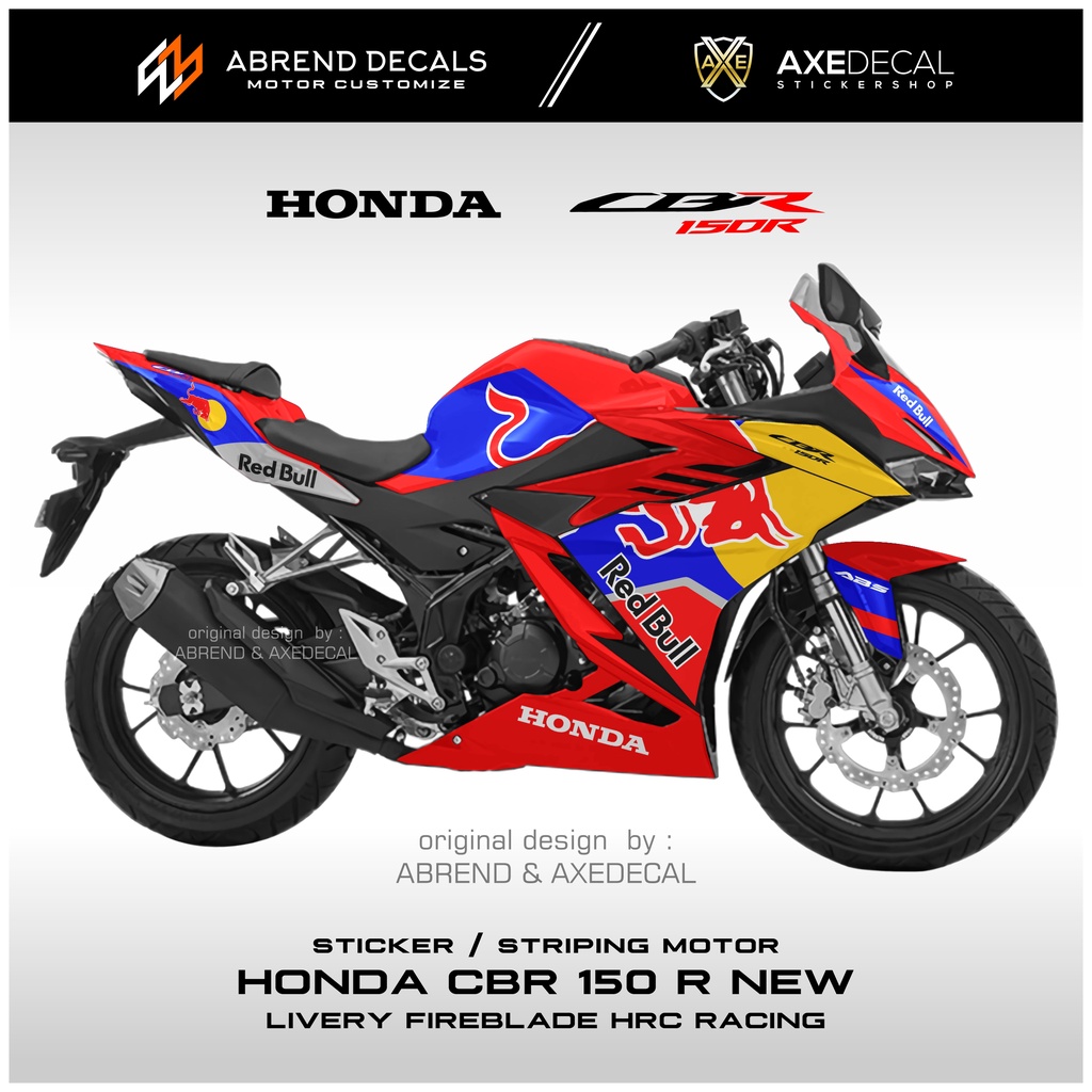 Jual Striping Cbr 150 New Livery Redbull Stiker Motor Honda Cbr 150r