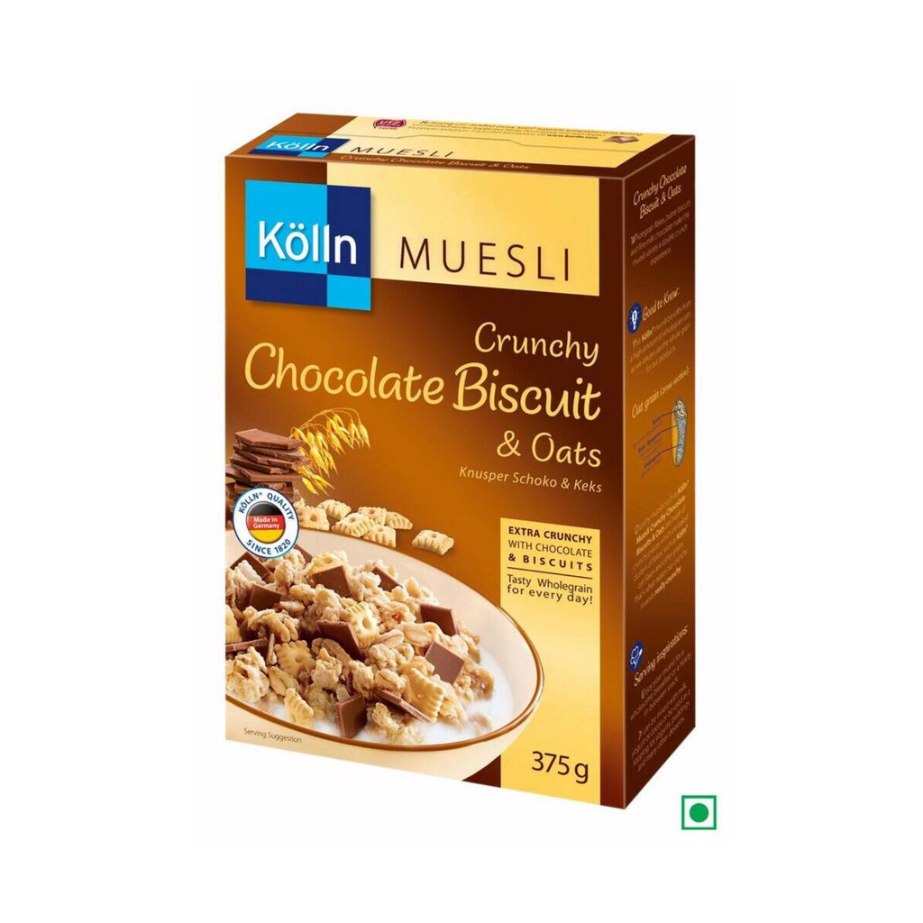 

Kolln Muesli Crunchy Chocolate Biscuit & Oats Cereal 375gr