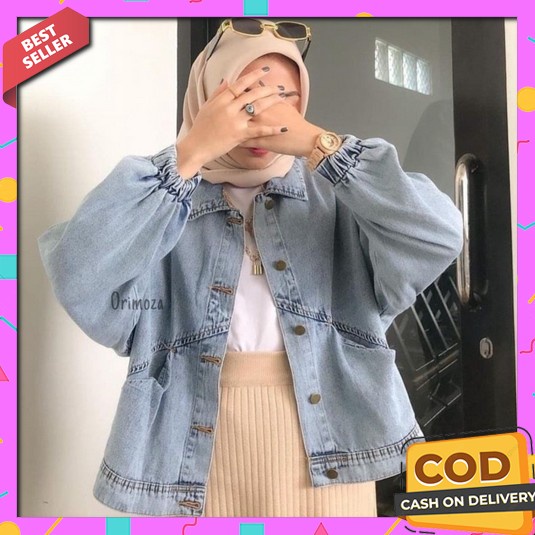 Jaket Jeans Oversize Kekinian Jeans Crop Jeans Crop Jacket Levis Terba Orimoza Vintage Baggy Jaket