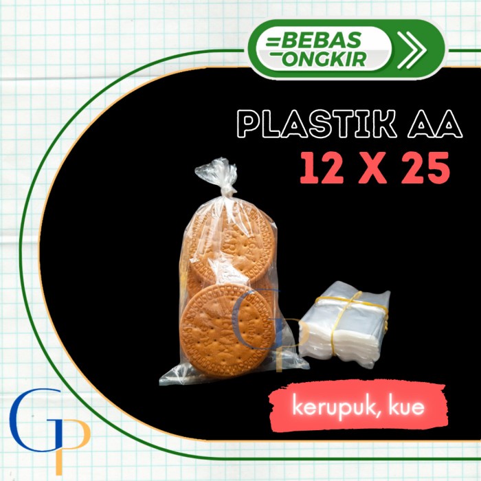 Plastik AA Tipis Bening Ukuran 12x25/ Plastik Setengah Gula