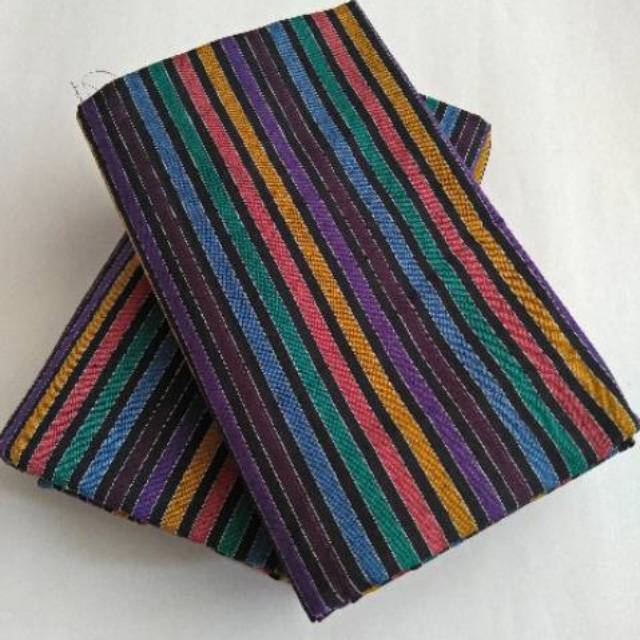 Kain Batik Tenun Lurik - Ungu tua Pelangi