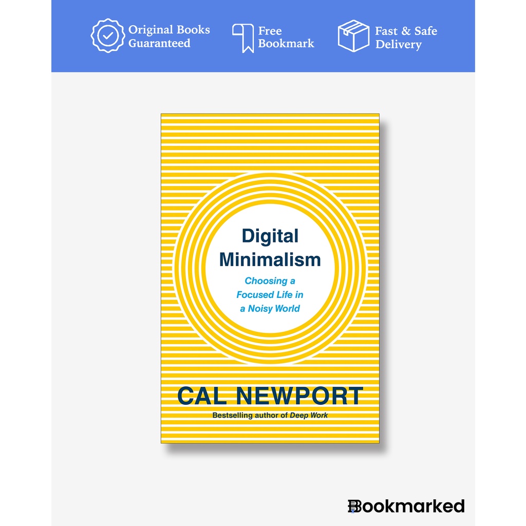 Digital Minimalism by Cal Newport - Buku Import Original Softcover - Bookmarked