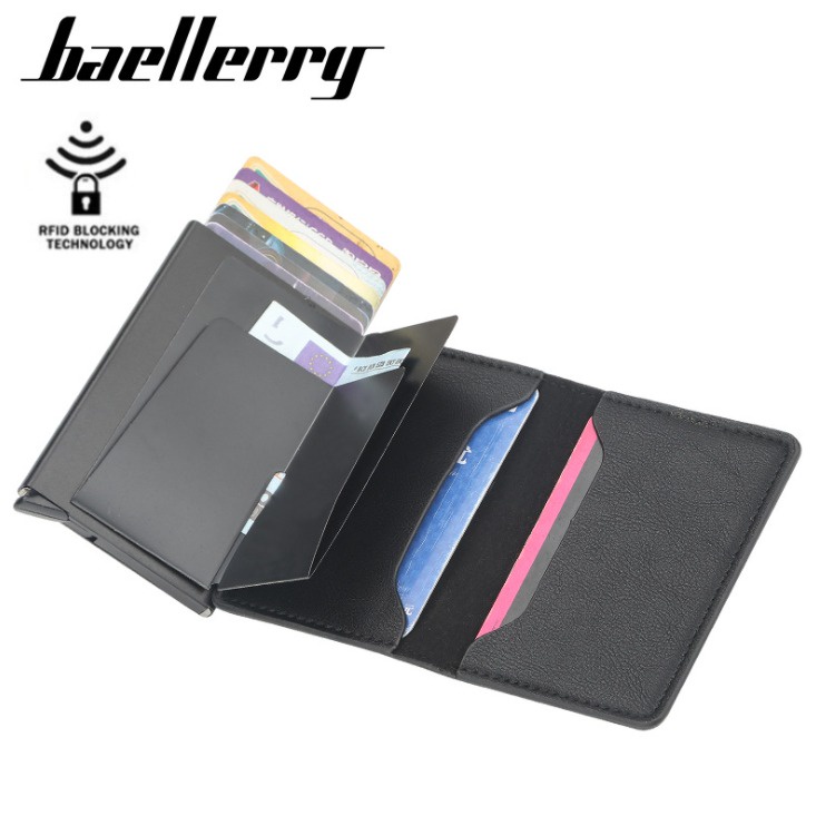 Dompet Kartu Kulit RFID Baellerry Original Anti Theft Card BLY39