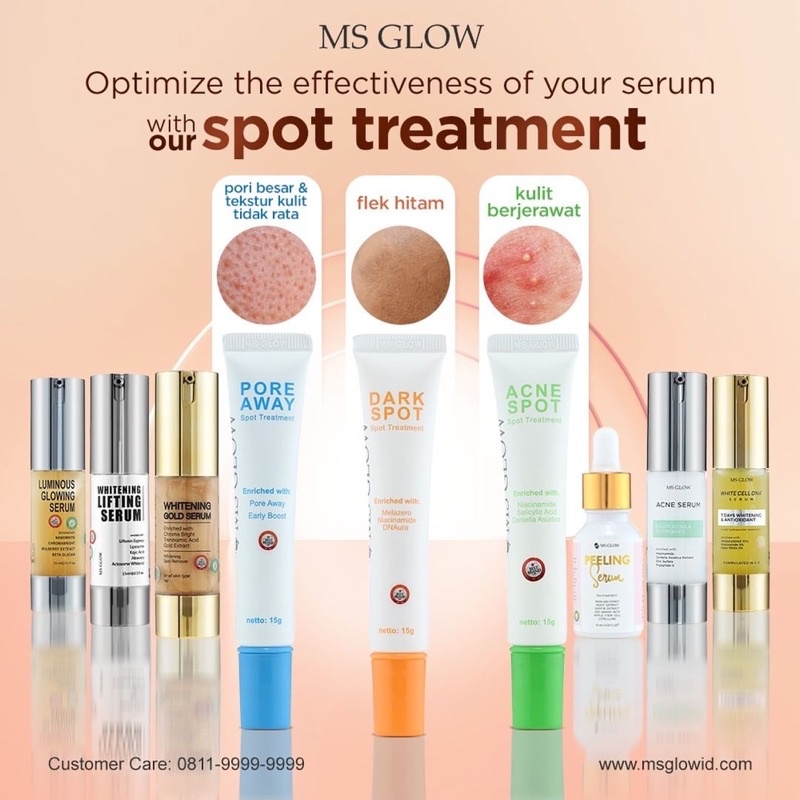 MS GLOW Dark Spot Serum Flek Hitam