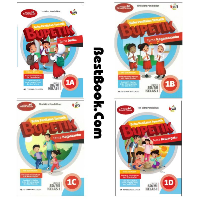 Paket Bupetik Untuk SD/MI KELAS 1 Tema 1A 1B 1C 1D Kurikulum 2013
