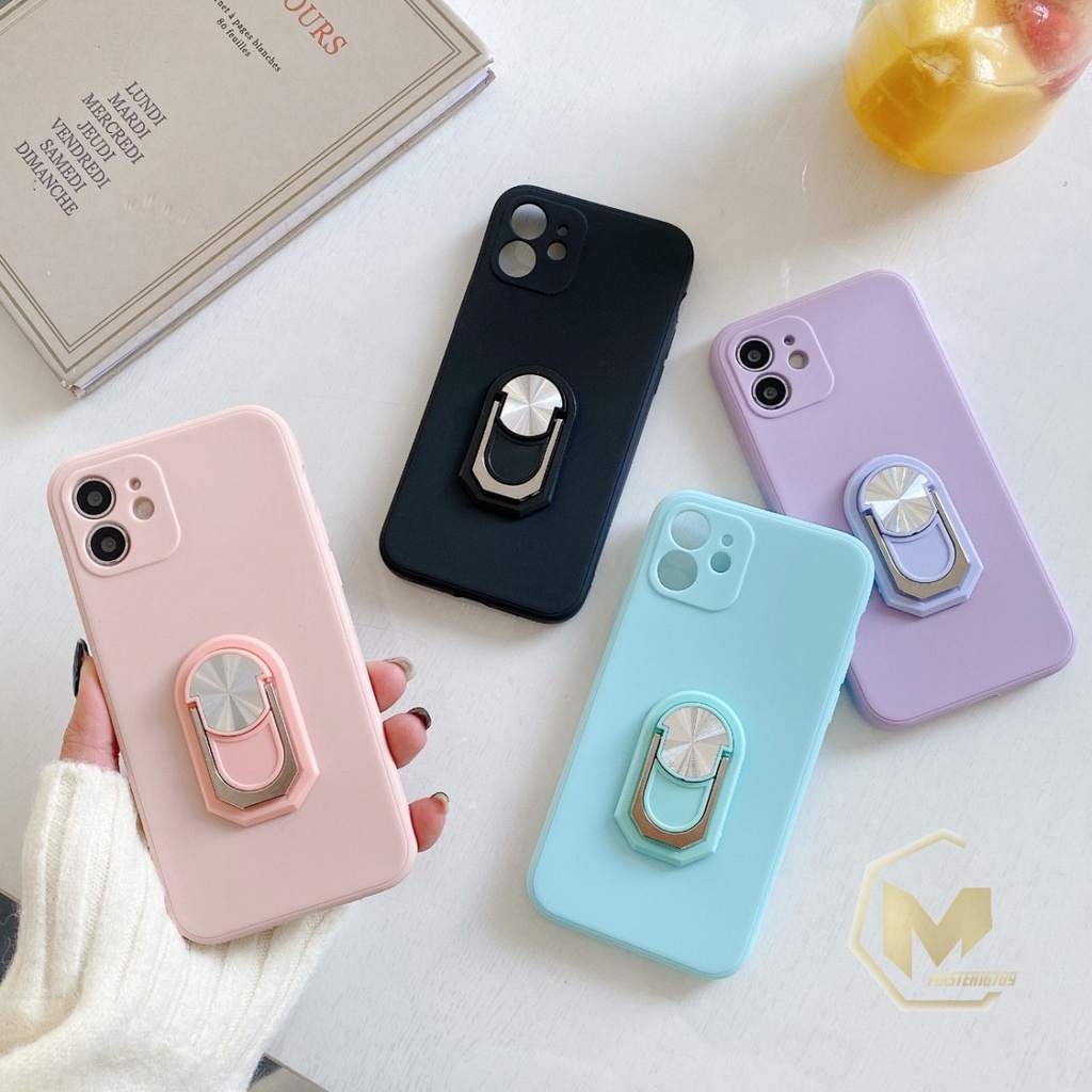 SOFTCASE MACARON RINGSTAND IPHONE 11 12 13 MINI PRO MAX MA2605
