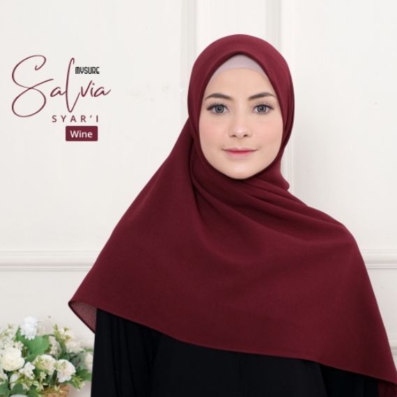 HIJAB SEGIEMPAT SYARI • 130 X 130 • SALVIA SQUARE MYSURE