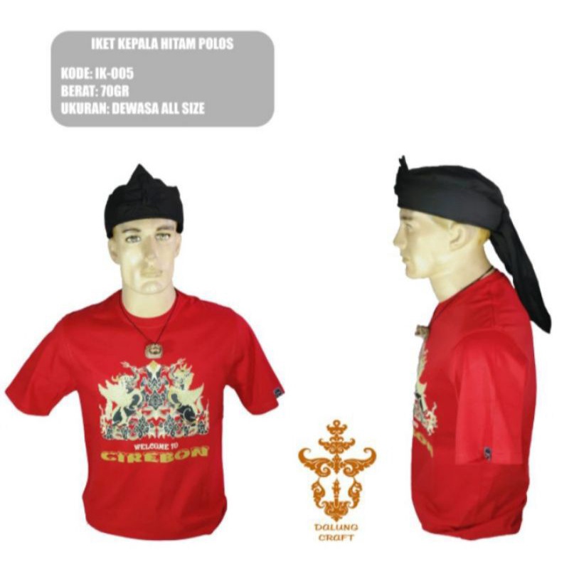 iket sunda iket hitam polos