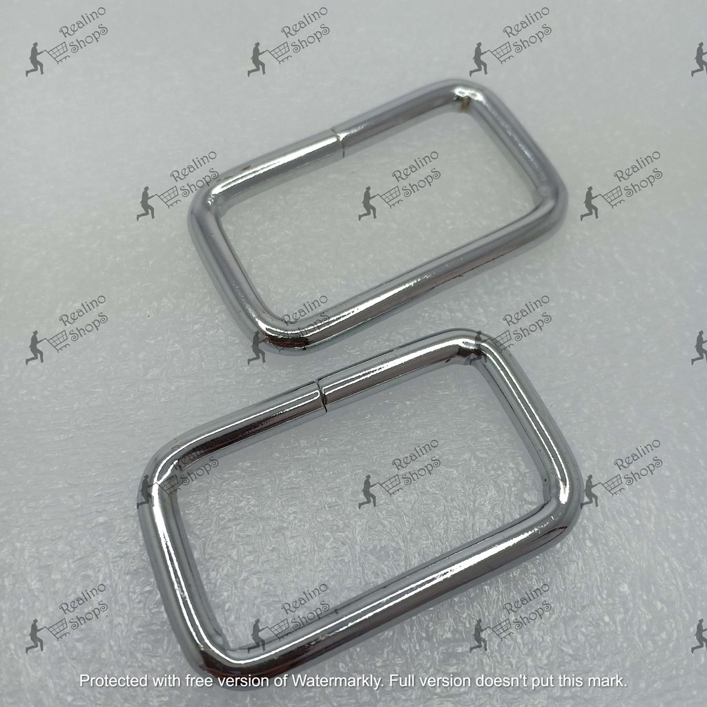 RING KOTAK TAS - 4CM NEKEL (KUALITAS TEBAL)