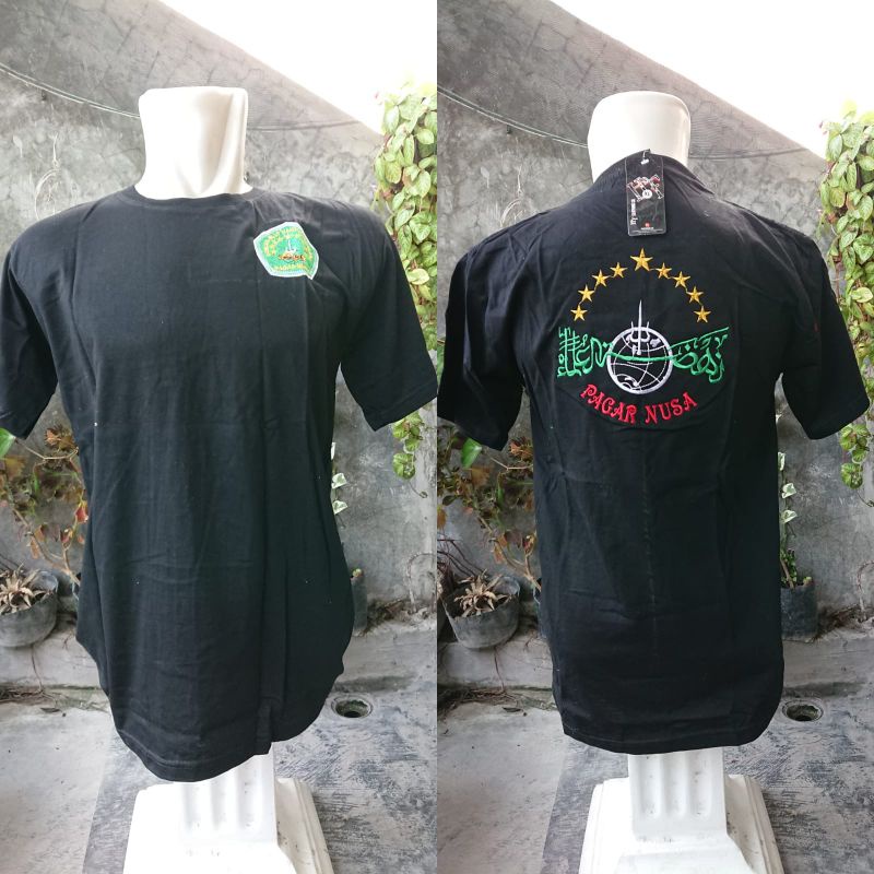Kaos Pagar Nusa Bordir PN Terbaru Murah Distro Polos Simpel + FREE STICKER PN KEREN