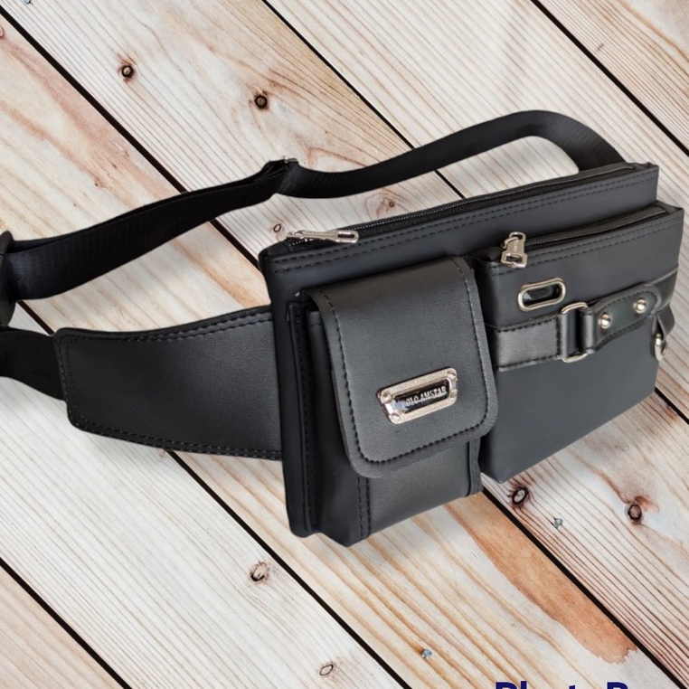 Tas Pria Waist Bag Waterproof Original Polo Amstar Premium Tas Pinggang &amp; Tas Selempang Bahu