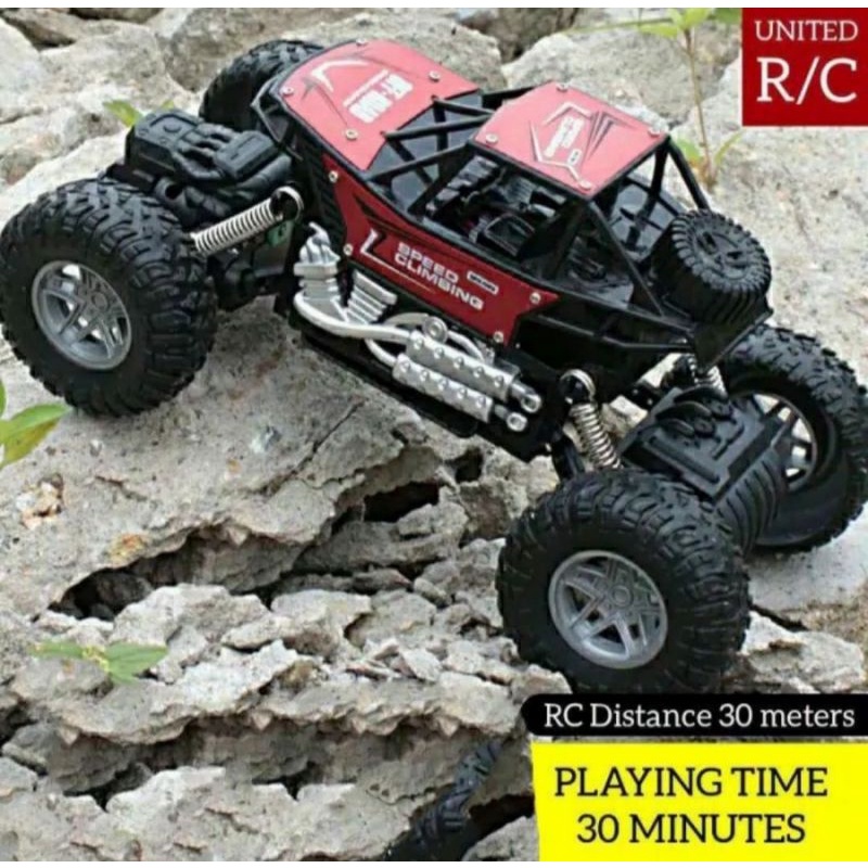 Mainan anak mobil remote kontrol jeep mobil rock climber crawler offroad