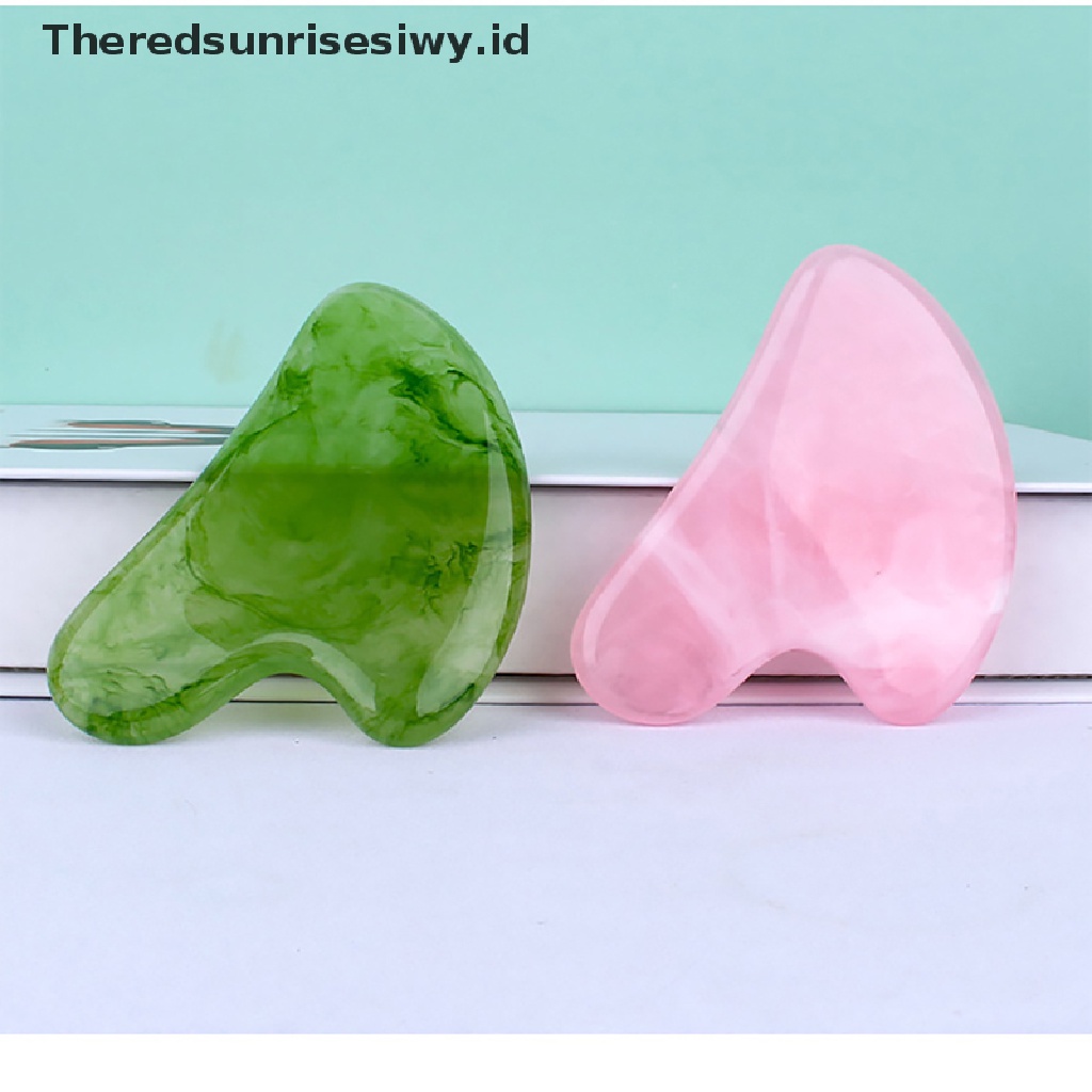 (Theredsunrisesiwy.Id) Alat Pijat Gua Sha Bahan Resin Untuk Wajah