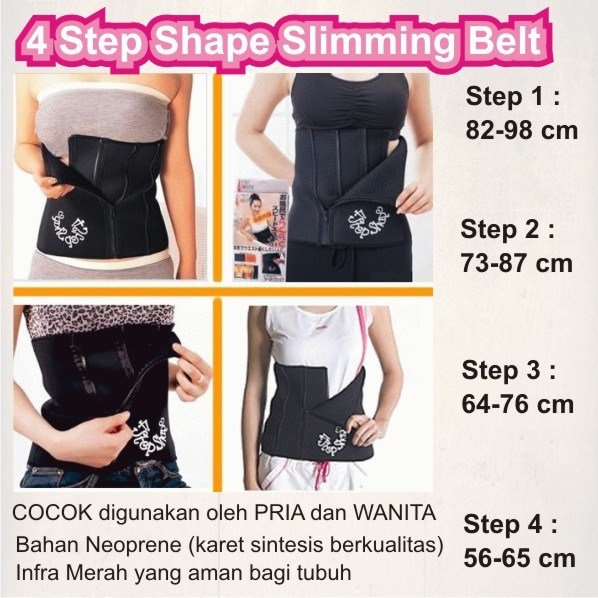 Korset Pelangsing - Shape Slimming Belt 4 Step