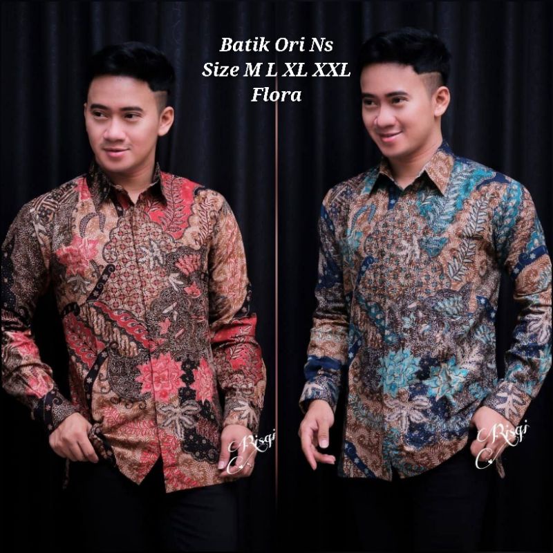 BAJU BATIK PRIA PREMIUM MOTIF TERLARIS Flora SOLOAN LENGAN PANJANG PENDEK BATIK JUMBO SLIMFIT M L XL XXL 3XL 4XL 5XL