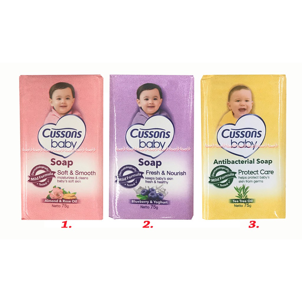 Cussons Baby Soap Sabun Mandi Batang Bayi Tersedia 3 Pilihan Warna 75g