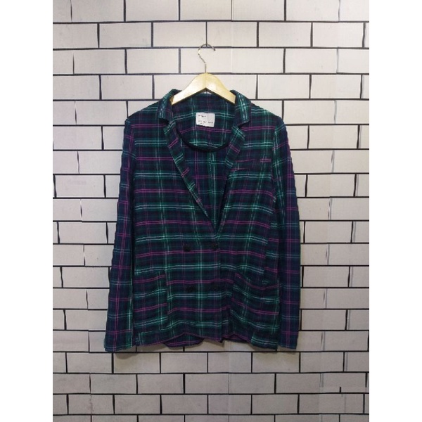 blazer bershka tartan original