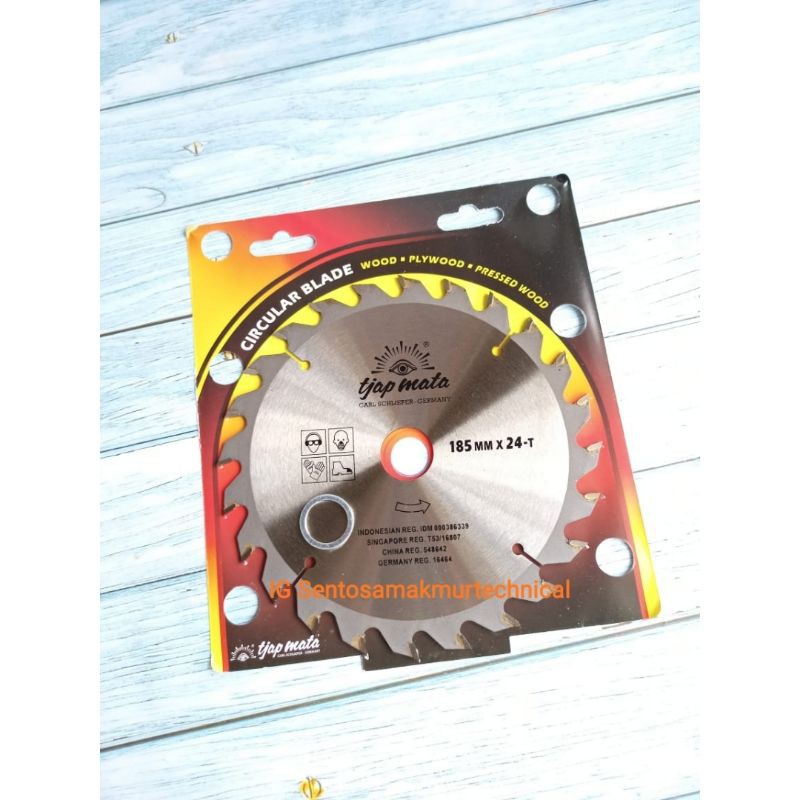 TJAP MATA 7 X 24 T Mata Circular Saw Gergaji Potong Kayu Tjapmata 7&quot; x 24T
