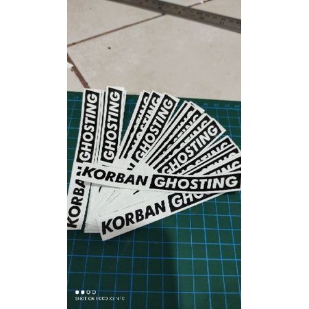 stiker KORBAN GHOSTING harga 1pcs