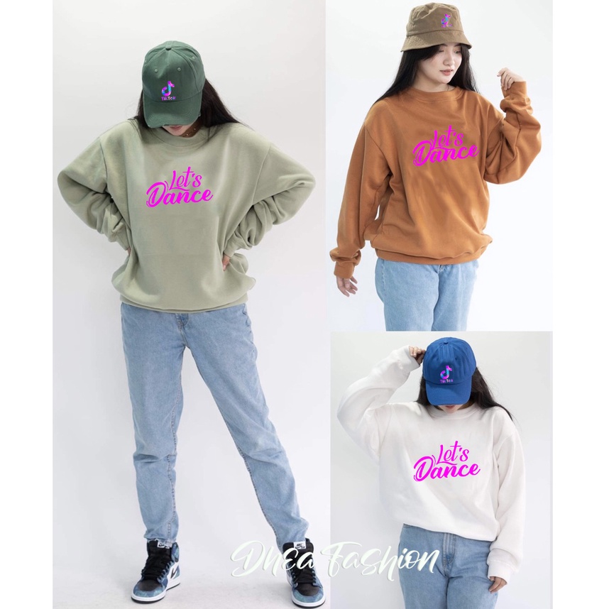 Sweater Let's Dance | Sweatshirt Hoodie Tiktok Women Korean Style | Dhea Fashion