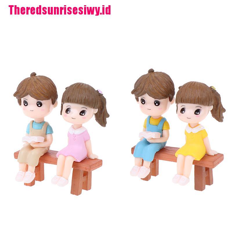 1 Set Miniatur Pasangan Kekasih Diy Untuk Dekorasi Rumah Boneka