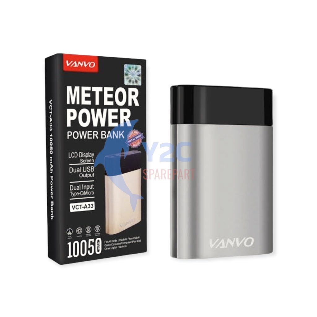 POWER BANK VANVO VCT-A33 10050 MAH LCD