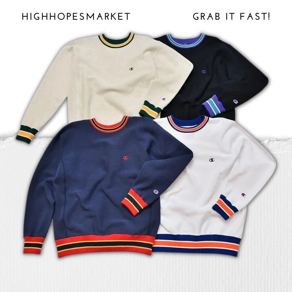 CREWNECK / CN CHAMPION BASIC NEW SERIES REVERSE WEAVE JAPAN MARKET (COD)