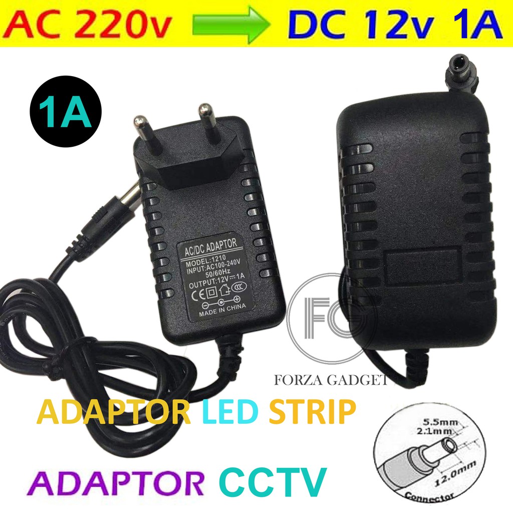 Adaptor CCTV / Hikvision / jg untuk LED strip 12V 1A [REAL] Original