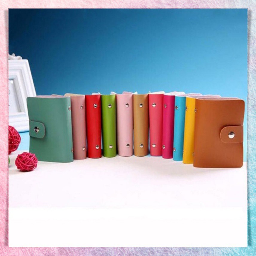 Dompet Kartu ATM | Dompet Kartu Wanita / Pria | Dompet Kartu Kulit Isi 24 | Card Holder Organizer